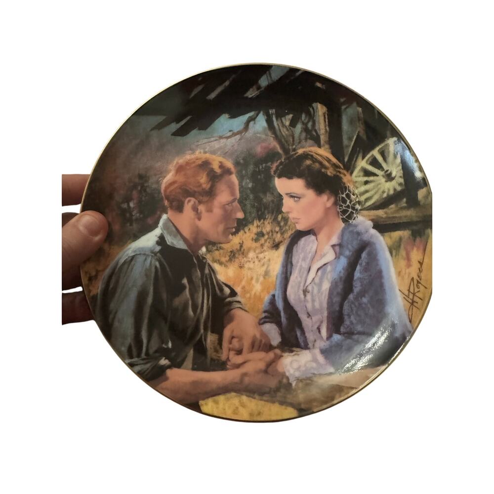 Limited ed W.S. George Collectors plate Scarlett And Ashley Gone with the wind